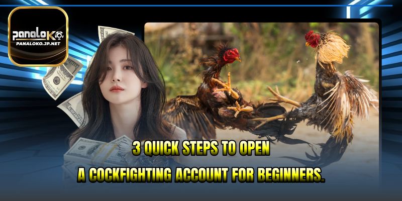 3 quick steps to open a cockfighting account for beginners.