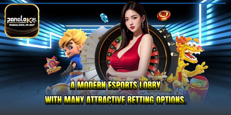 A modern esports lobby with many attractive betting options
