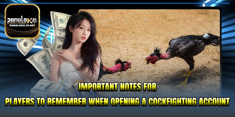 Important notes for players to remember when opening a cockfighting account.
